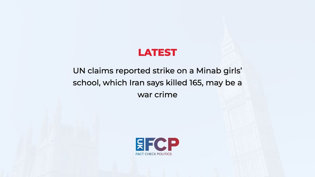 UN says reported strike on Minab girls’ school may be war crime as Iran reports 165 dead