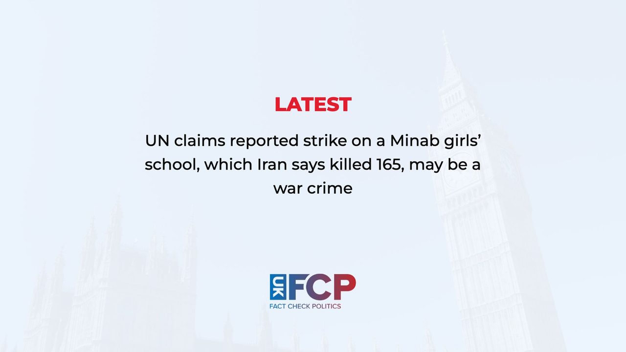 UN says reported strike on Minab girls’ school may be war crime as Iran reports 165 dead