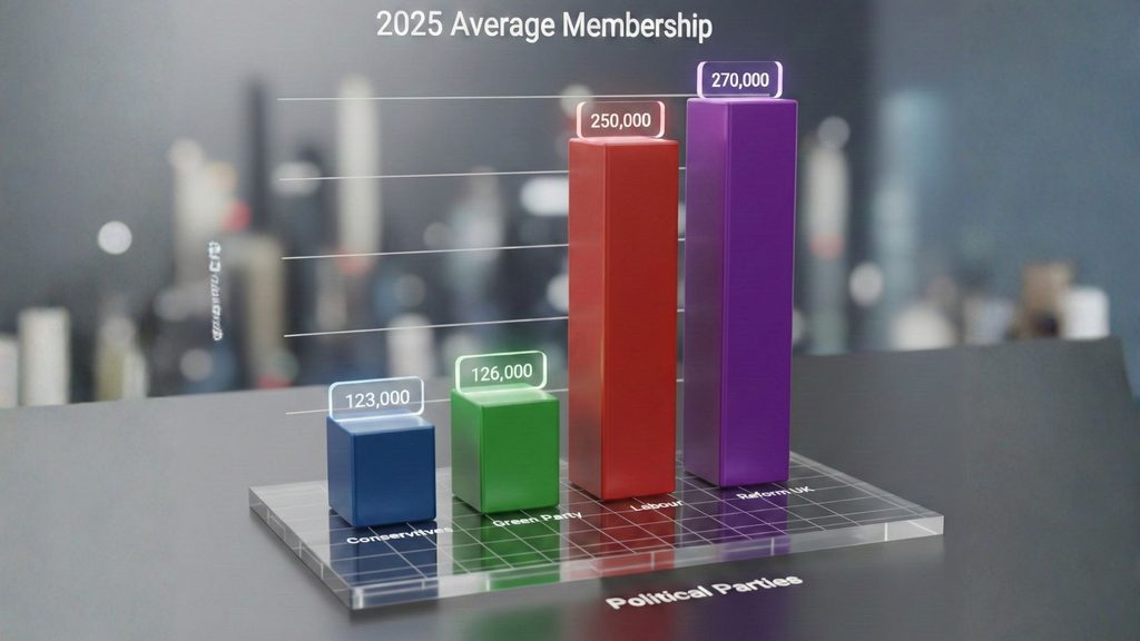 Farage says Reform UK tops 270,000 “paid-up” members as Labour total is reported below 250,000