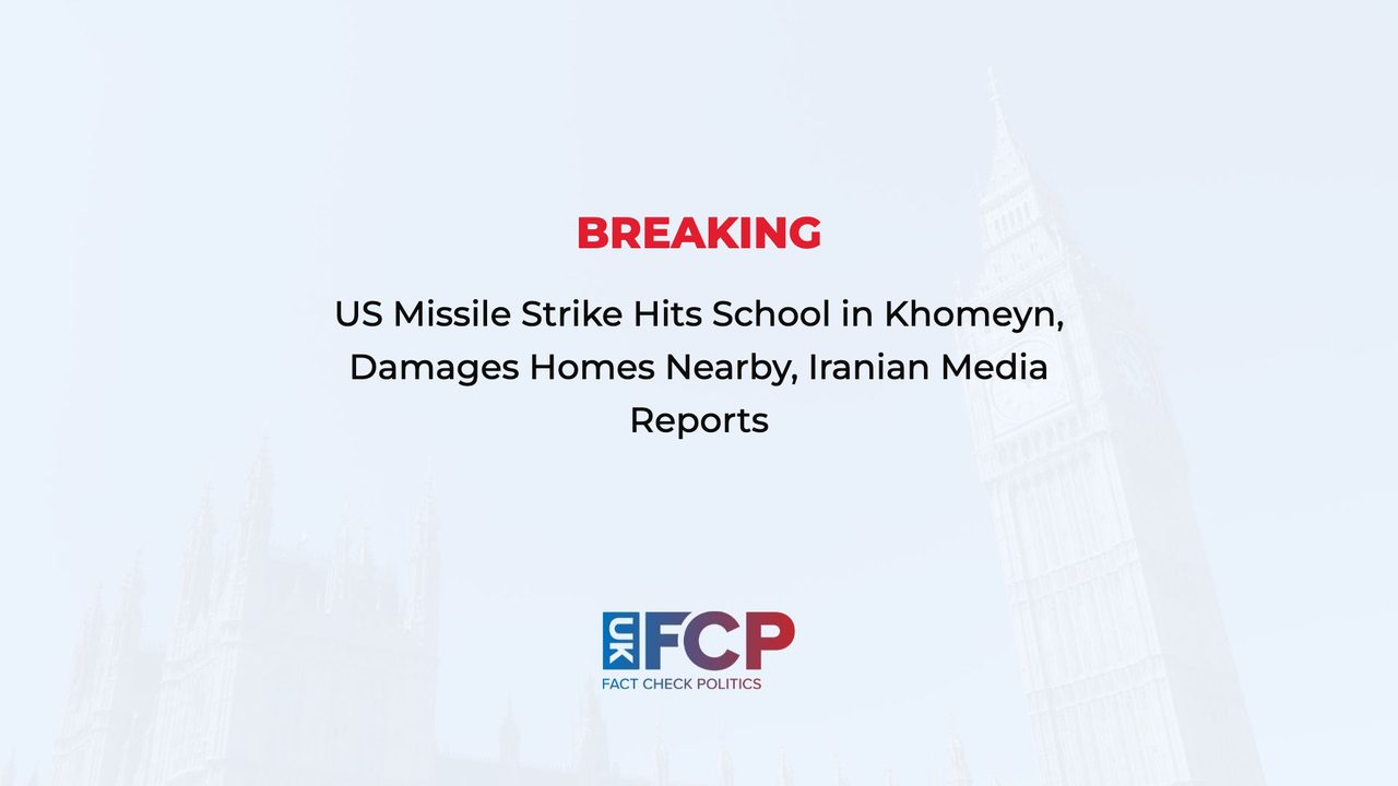 US Missile Strike Hits School in Khomeyn, Damages Homes Nearby, Iranian Media Reports