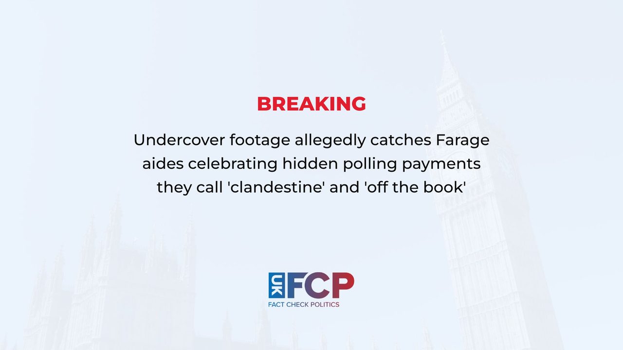 Secret filming catches Farage praising hidden poll cash