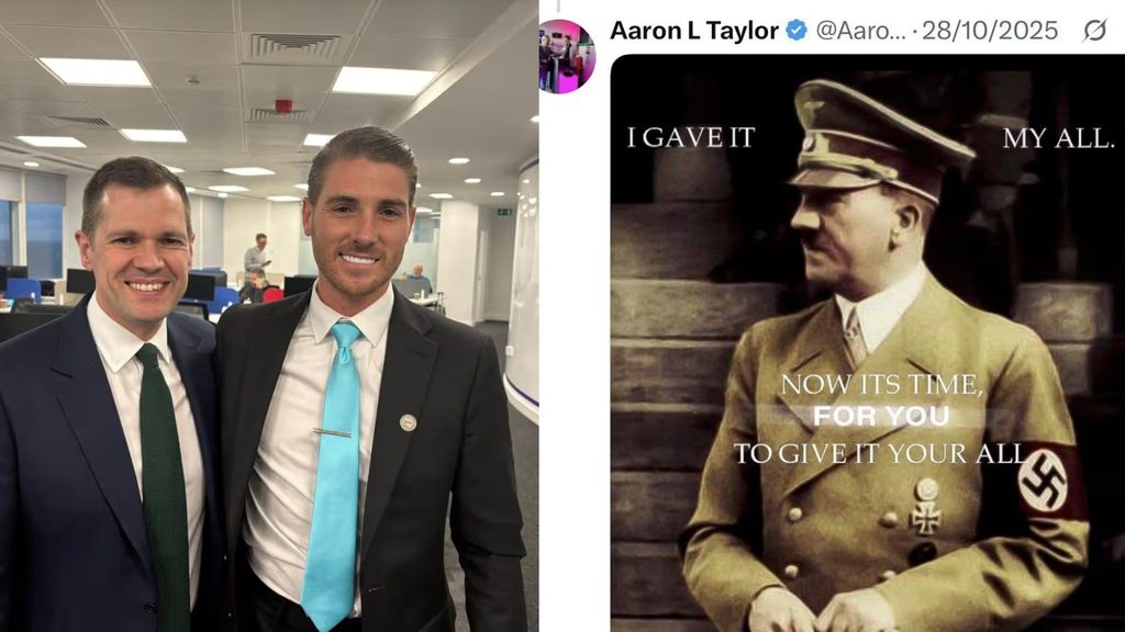A Reform UK local elections campaigner whose tanning salon was visited by Nigel Farage has been exposed for sharing posts praising Adolf Hitler and denying the Holocaust.